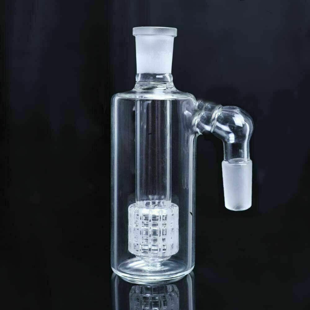 18mm Ash Catcher 90 Degree Glass Mini Water Bong Clear Thick Pyrex Glass Bubbler
