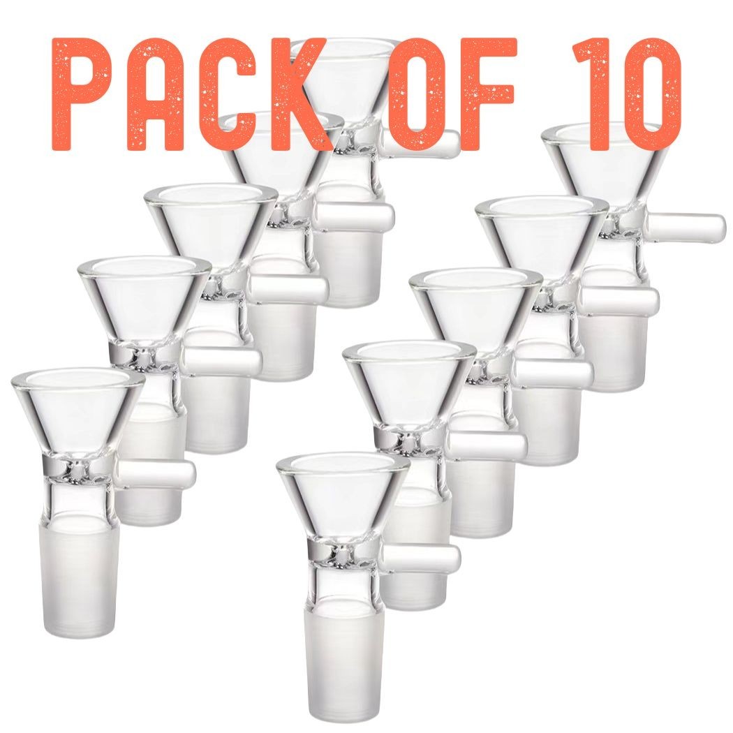 (10 PACK) 14MM Male Glass Bowl For Water Tobacco Pipe Bong Replacement Head USA