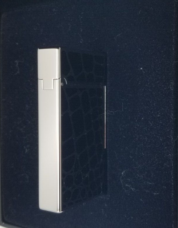 ST DUPONT LIMITED EDITION LIGNE LINE 2 PALLADIUM CROCO DANDY LIGHTER 16487