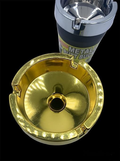 😎X2 SILVER JUMBO BUTT BUCKET ASHTRAY💛💚💜CAR CUP HOLDER PORTABLE