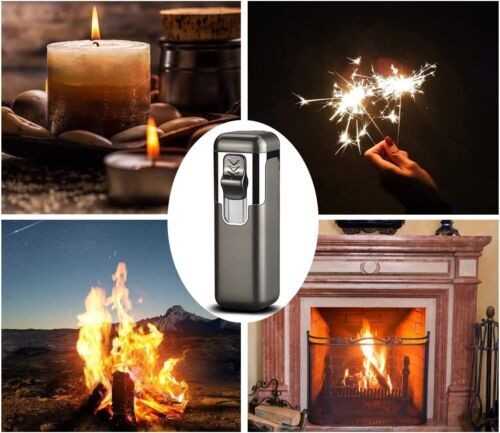 Torch Lighter Quad 4 Jet Blue Flame Refillable Butane Cigar Lighter with Punch
