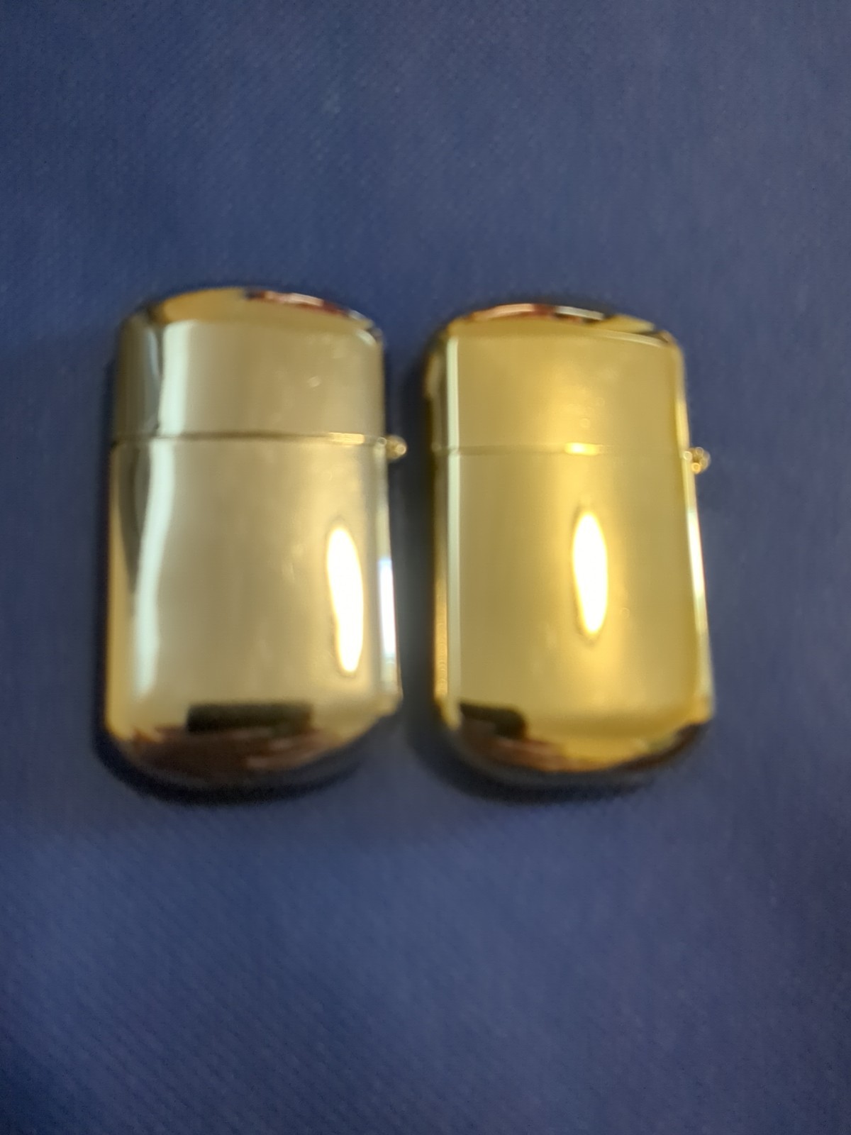 LOT OF 2 VINTAGE CAMEL BRANDED METAL FLINT LIGHTERS SILVER AND GOLD NEVER USED