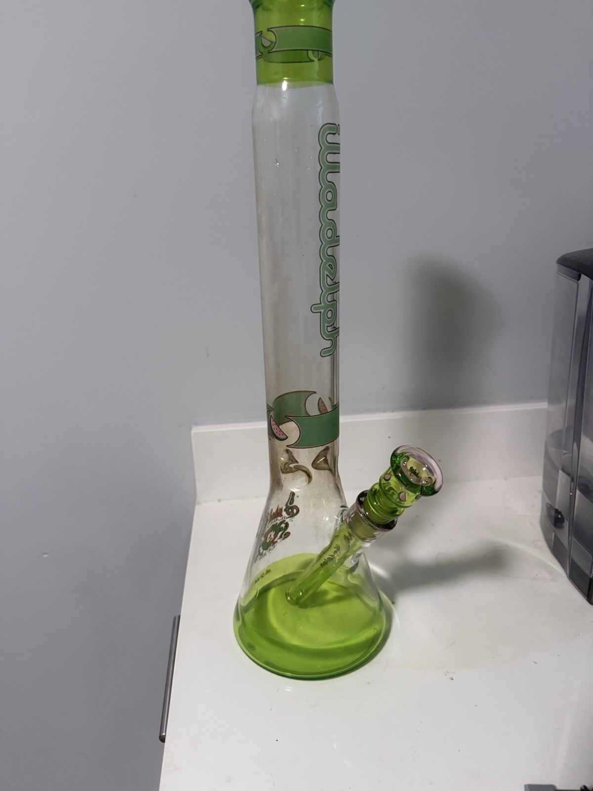 Illadelph Heavy Hitter Watermelon Glass Water Pipe with Downstem