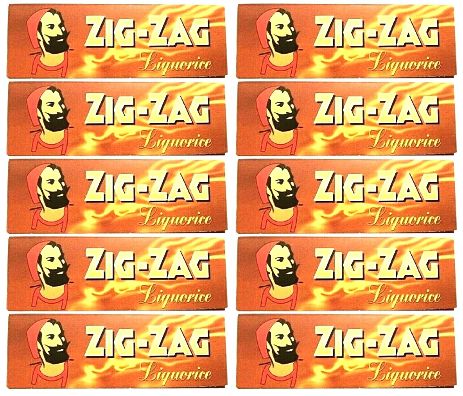 10x ZIG ZAG LIQUORICE ROLLING PAPERS Single Wide Licorice 1.09/Pk! USA SHIPPED