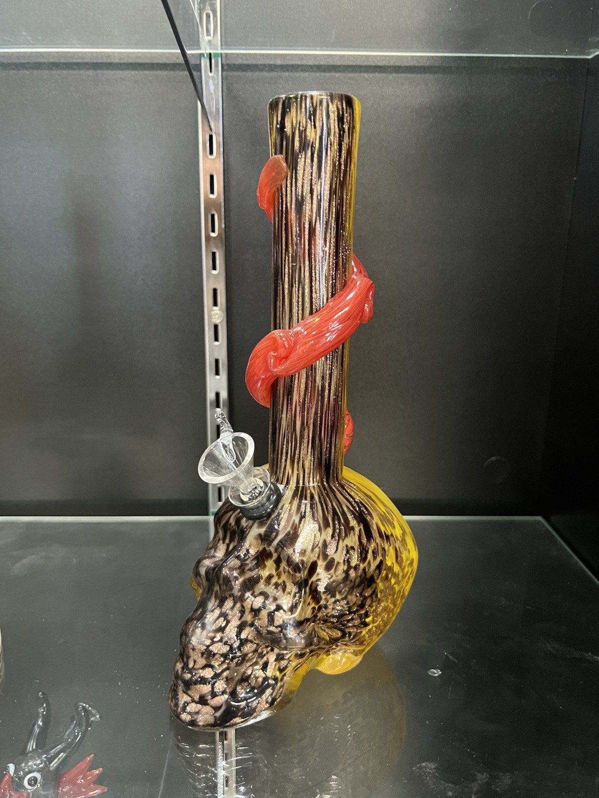 Heavy Duty Skull Glass Bong Water Pipe Tobacco Smoking Pipe 14MM Bowl