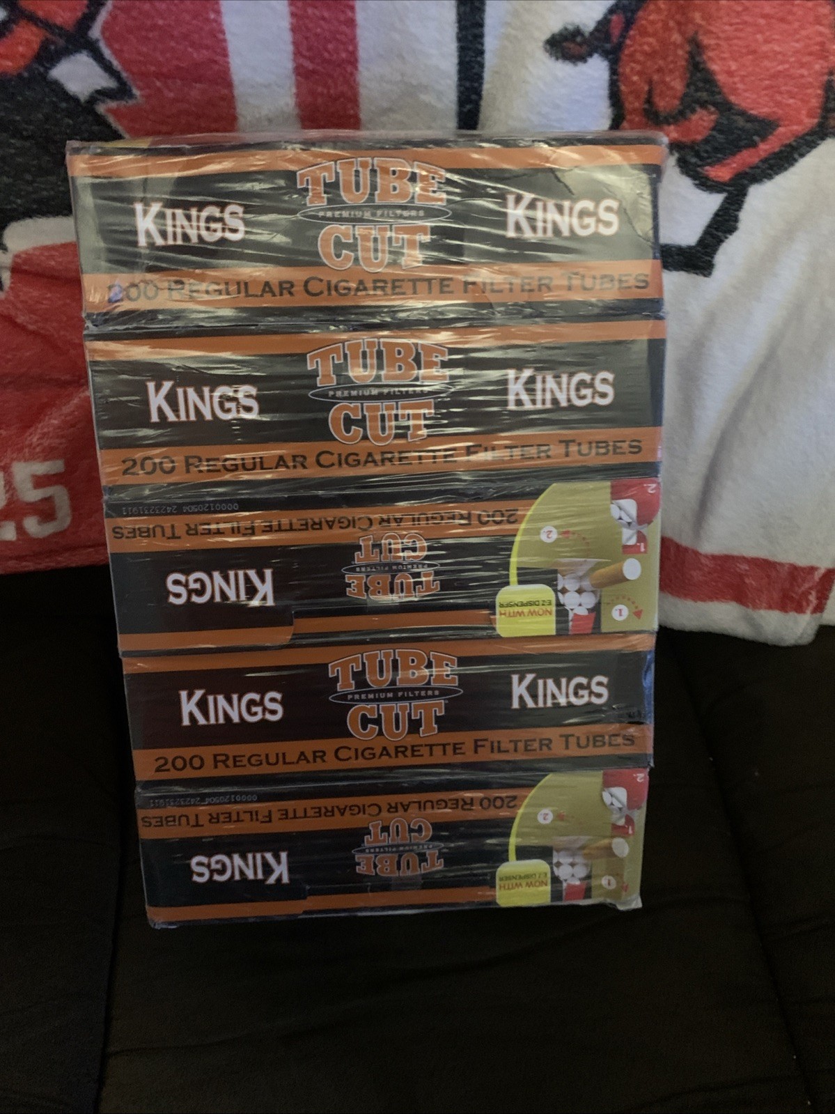 Gambler King Size 200 Regular Cigarette Filter Tubes, Pack of 5