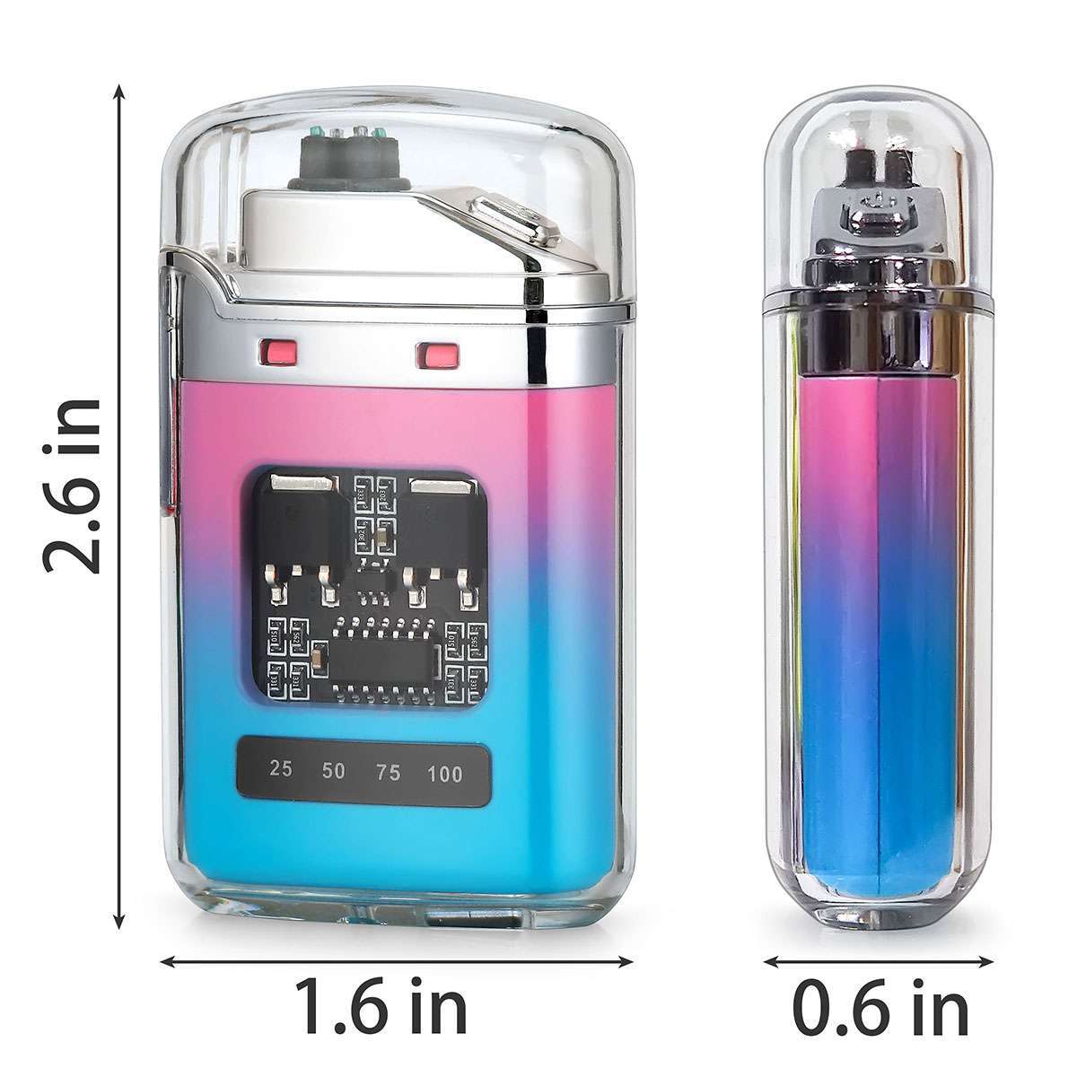 Dual Arc Electric Plasma Cigarette Lighter Rechargeable USB Flameless Windproof