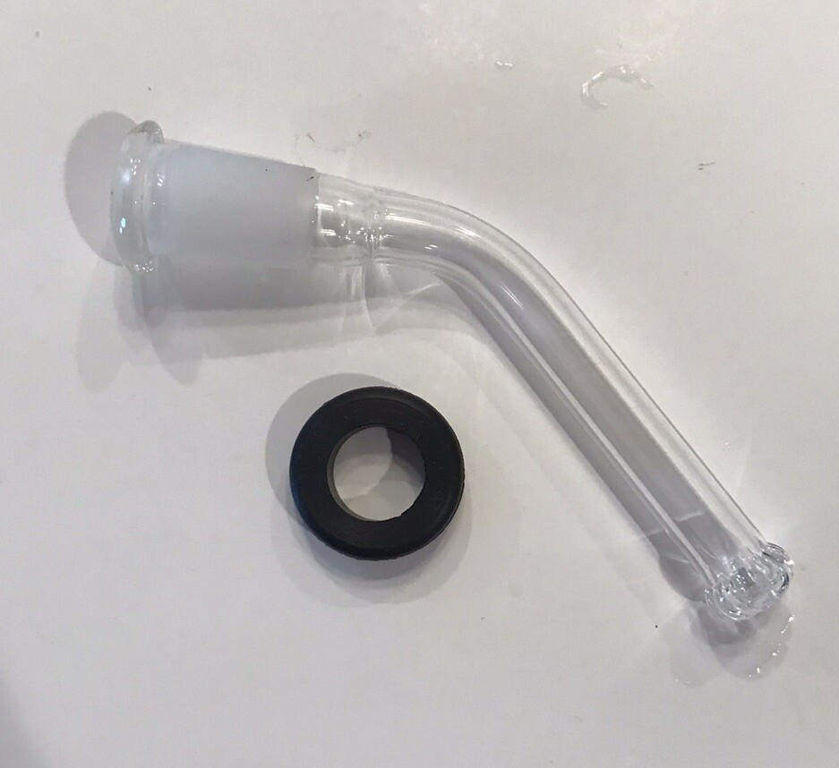 3” Inch Downstem Showerhead Perc Curved Glass 45 Degree Bent 14mm Grommet