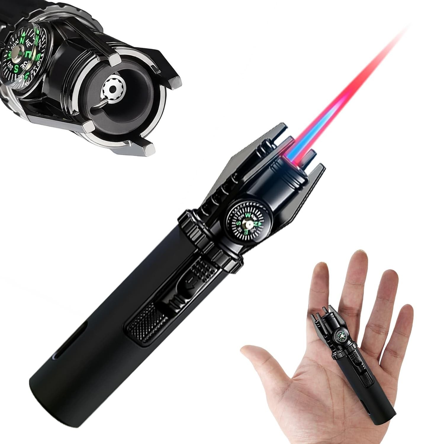Windproof Portable Mini Torch Lighter Compact EDC Camping Waterproof Pocket