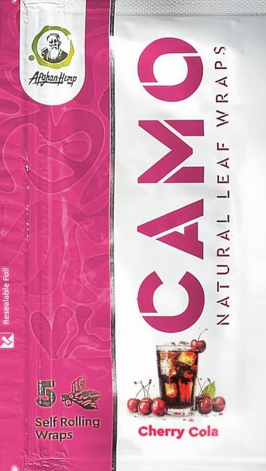 Camo Natural Leaf Wraps – (Cherry Cola) 125 Wraps Box