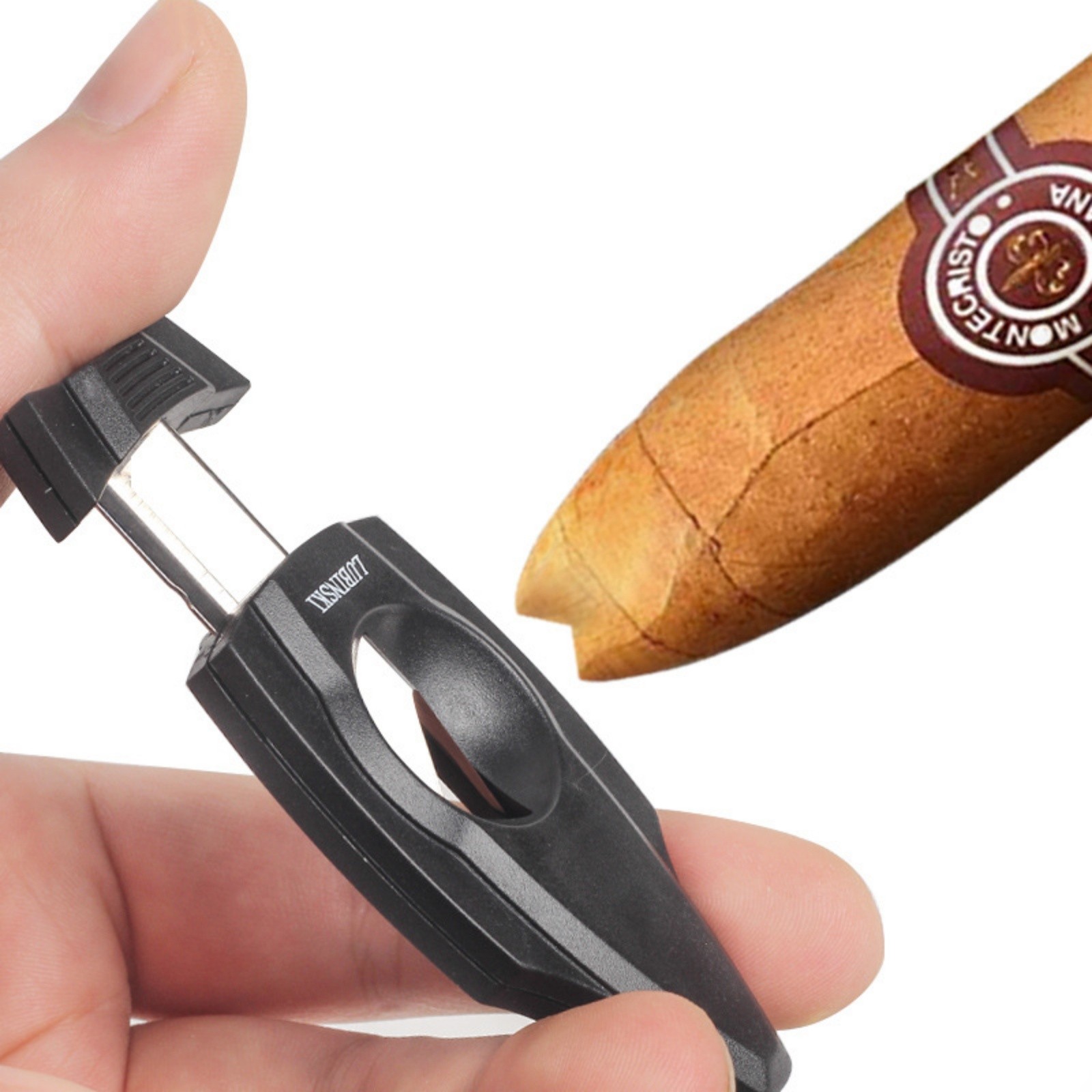 V Cigar Cutter Stainless Steel Pocket Keychain Cigar Tool Portable