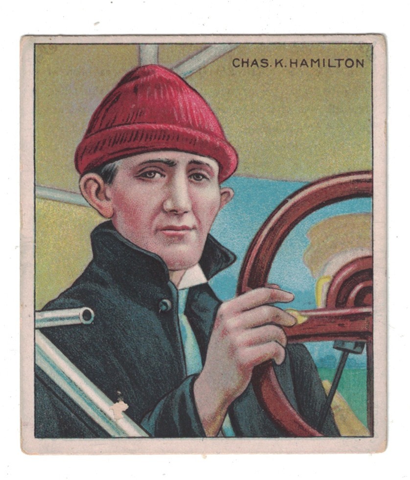 1910 T218 Mecca Cigarettes Champion Athlete Tobacco Chas K. Hamilton Aviator