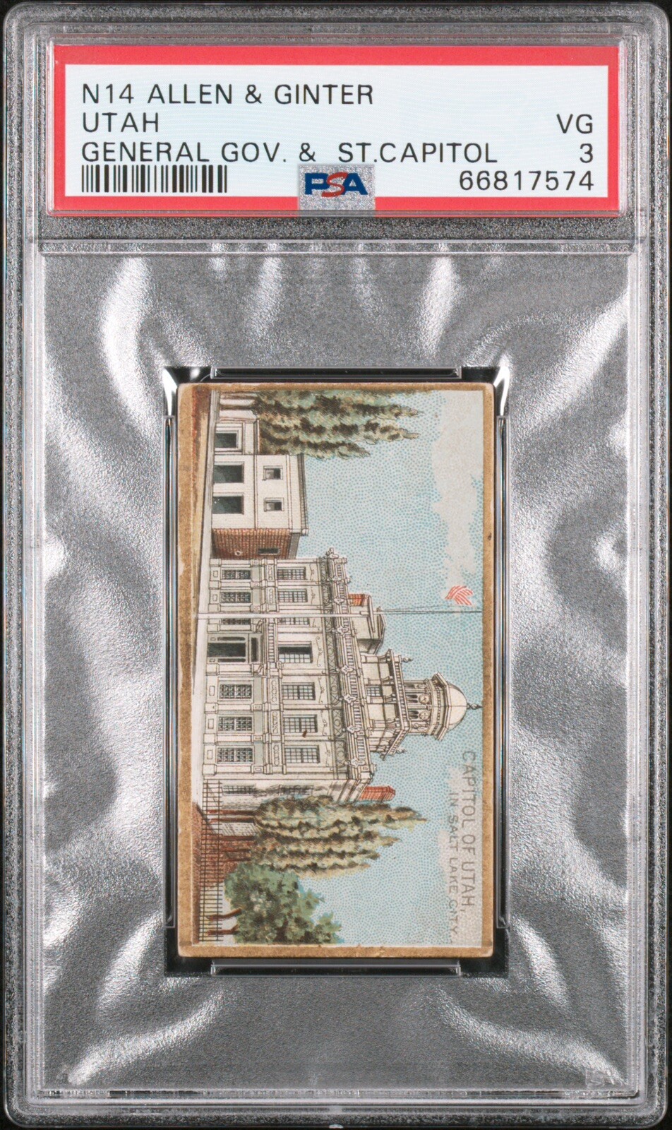 1889 N14 Allen & Ginter General Gov & State CAPITOL Buildings UTAH PSA 3 VG