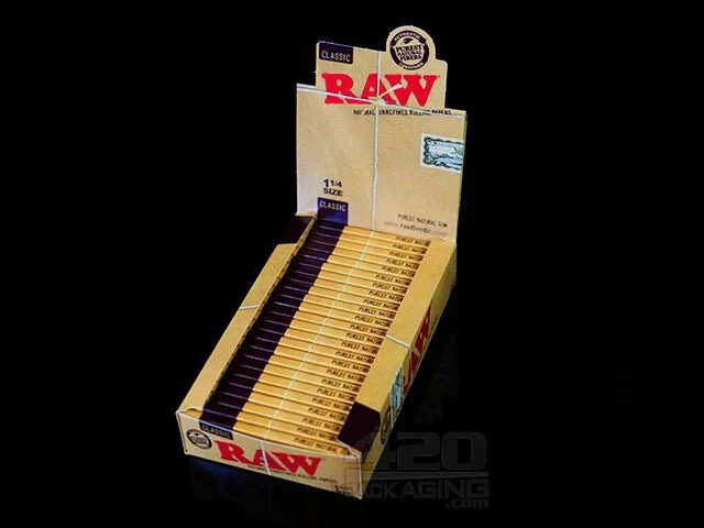 🍃😎🍃 24 X 1 1/4 RAW CLASSIC NATURAL UNREFINED ROLLING PAPERS🍃😎🍃