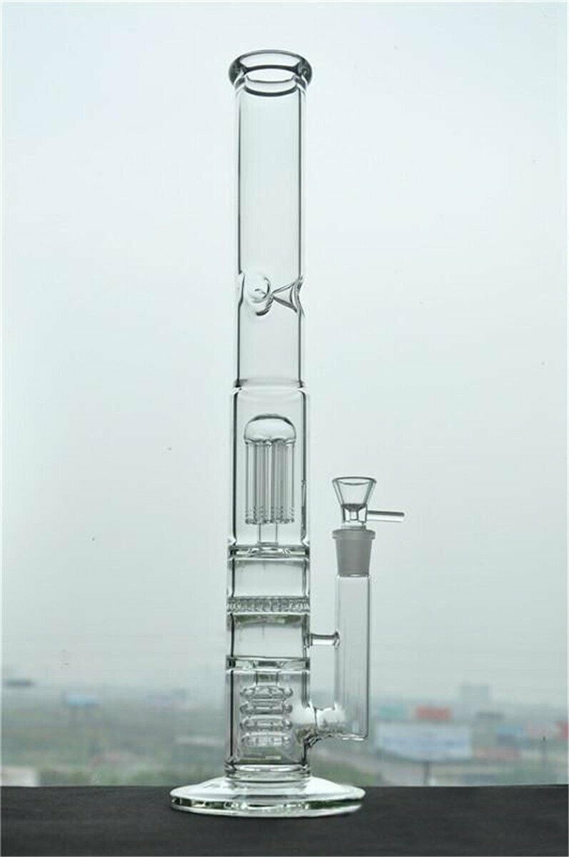 RORA 17″ Heavy Glass Bong Smoking Bubbler Water Pipes Perc Bong Hookahs Bongs US