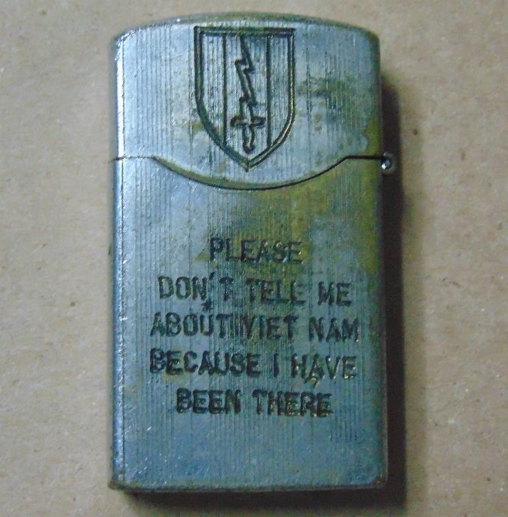 Vintage Vietnam War Slim Zenith Lighter Qui Nhon 67-68