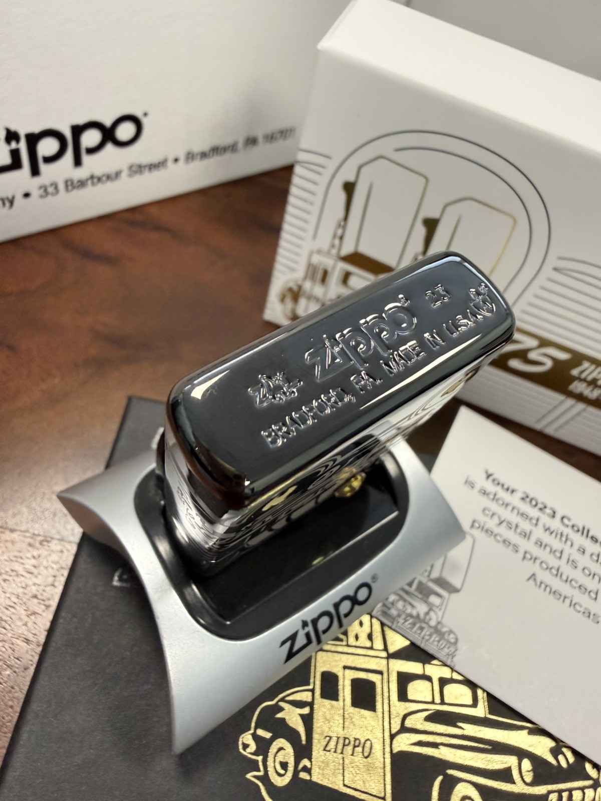 Zippo Lighter CHRYSLER SARATOGA 2023 US COTY HP Black Limited 10000 NEW & BOXED