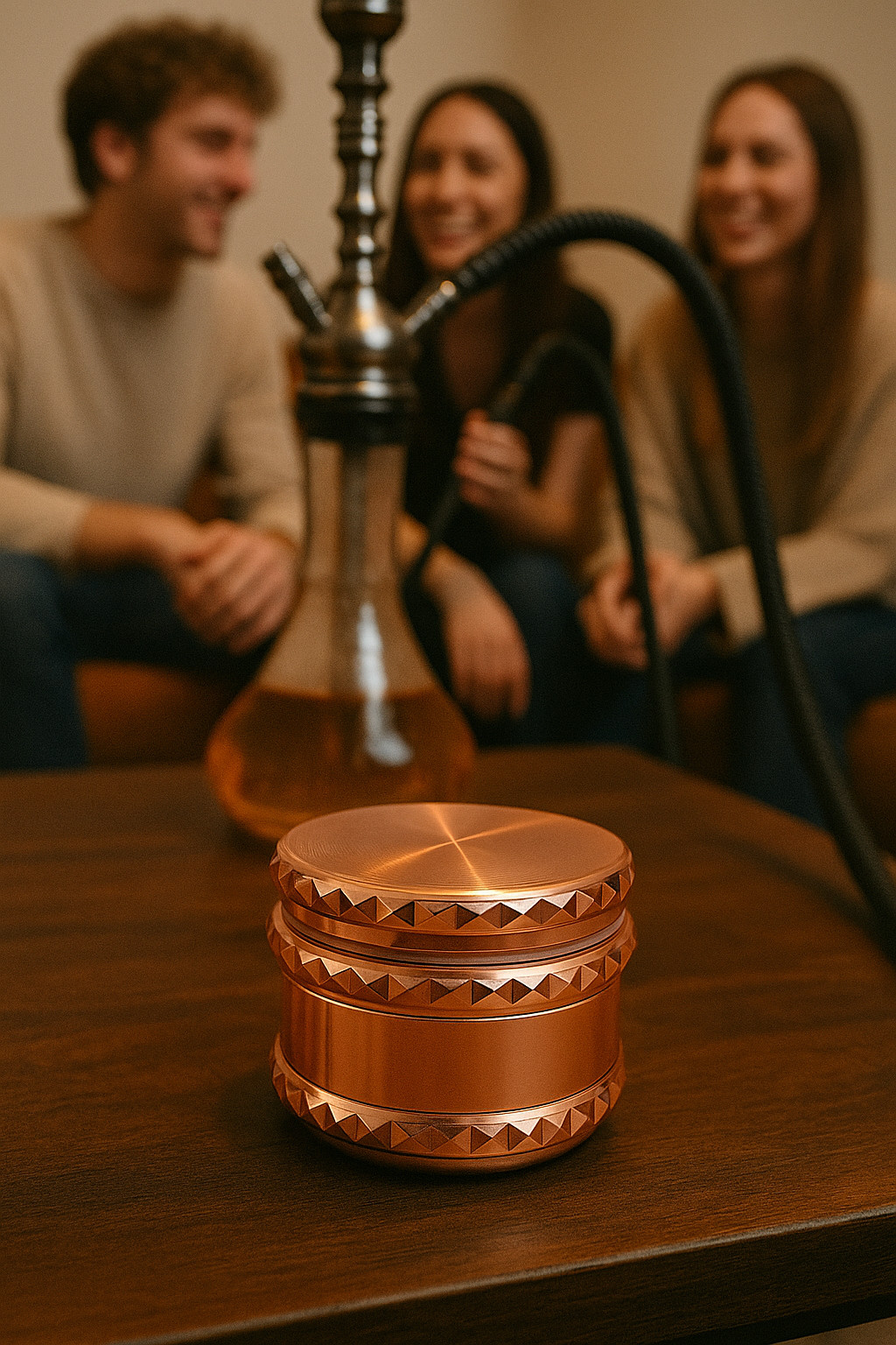 4-Piece 2.25in Spice Herb Grinder Metal Herb/Spice Grinder: Rose Gold