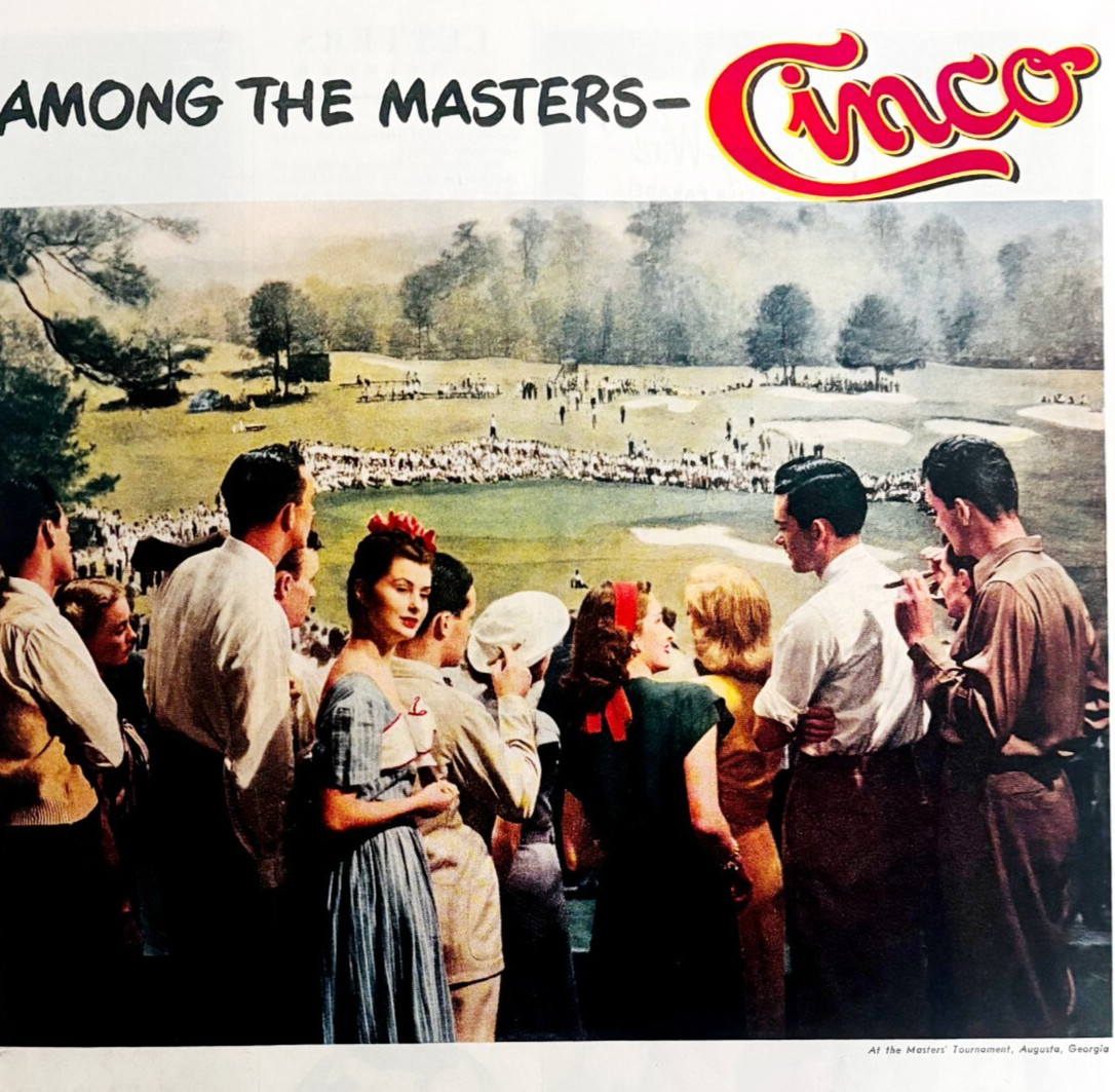 1947 Webster Cinco Cigars Advertisement Masters Golf Augusta Tobacco DWJJ21