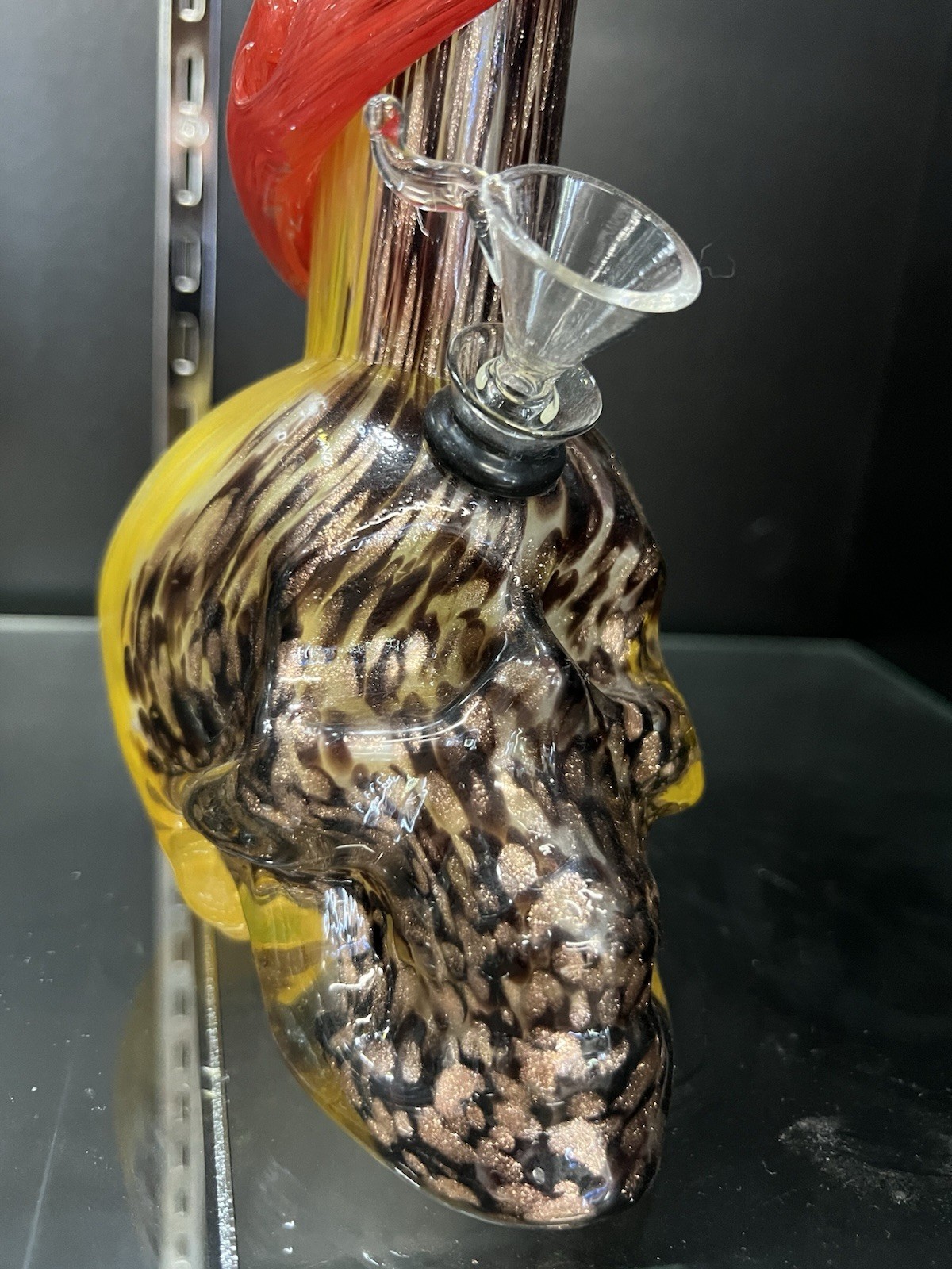 Heavy Duty Skull Glass Bong Water Pipe Tobacco Smoking Pipe 14MM Bowl