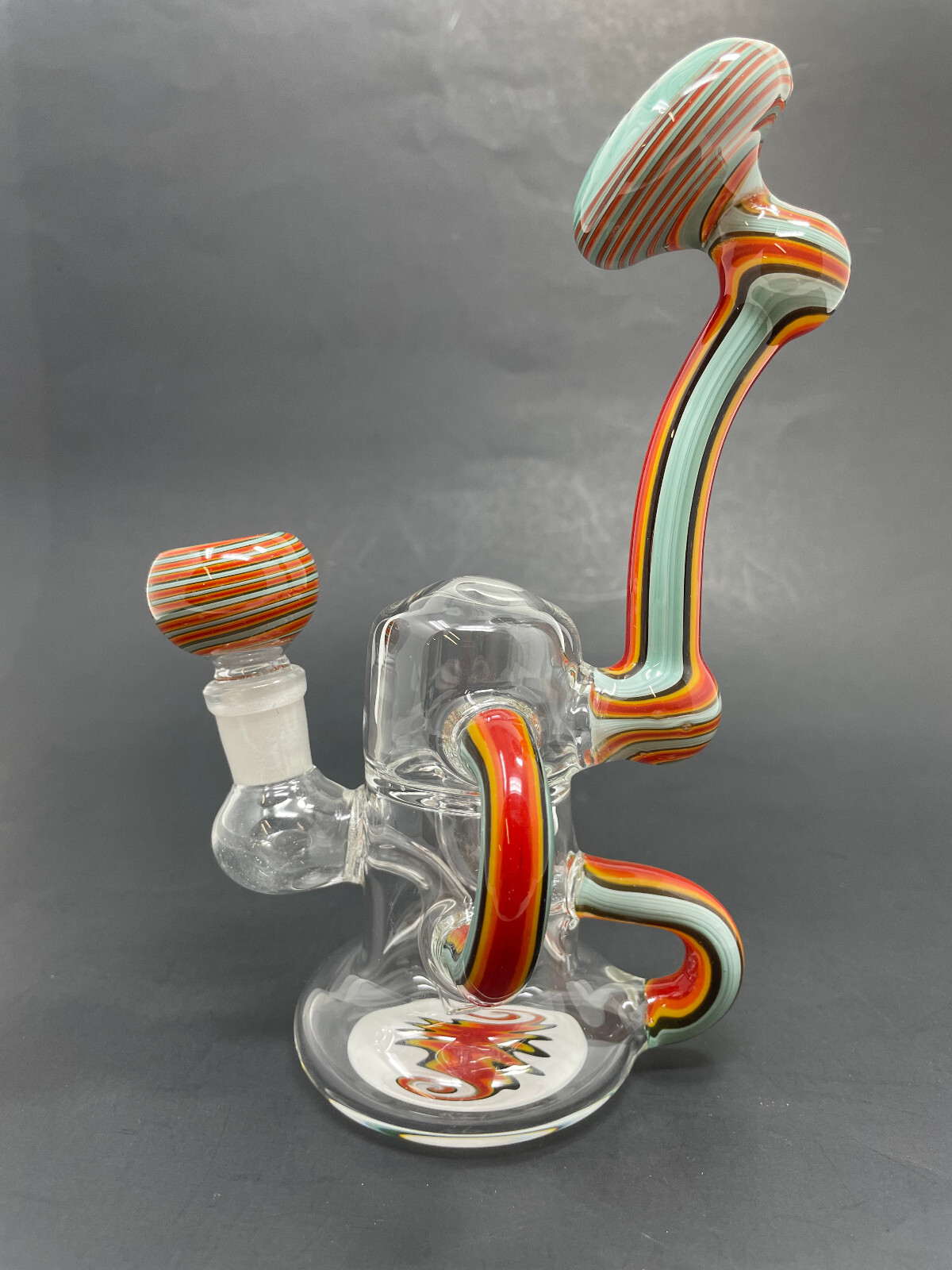 Hookah Water Pipe Glass 7″ Aqua Round Tobacco Bong Smoking Pipe – Fast Ship