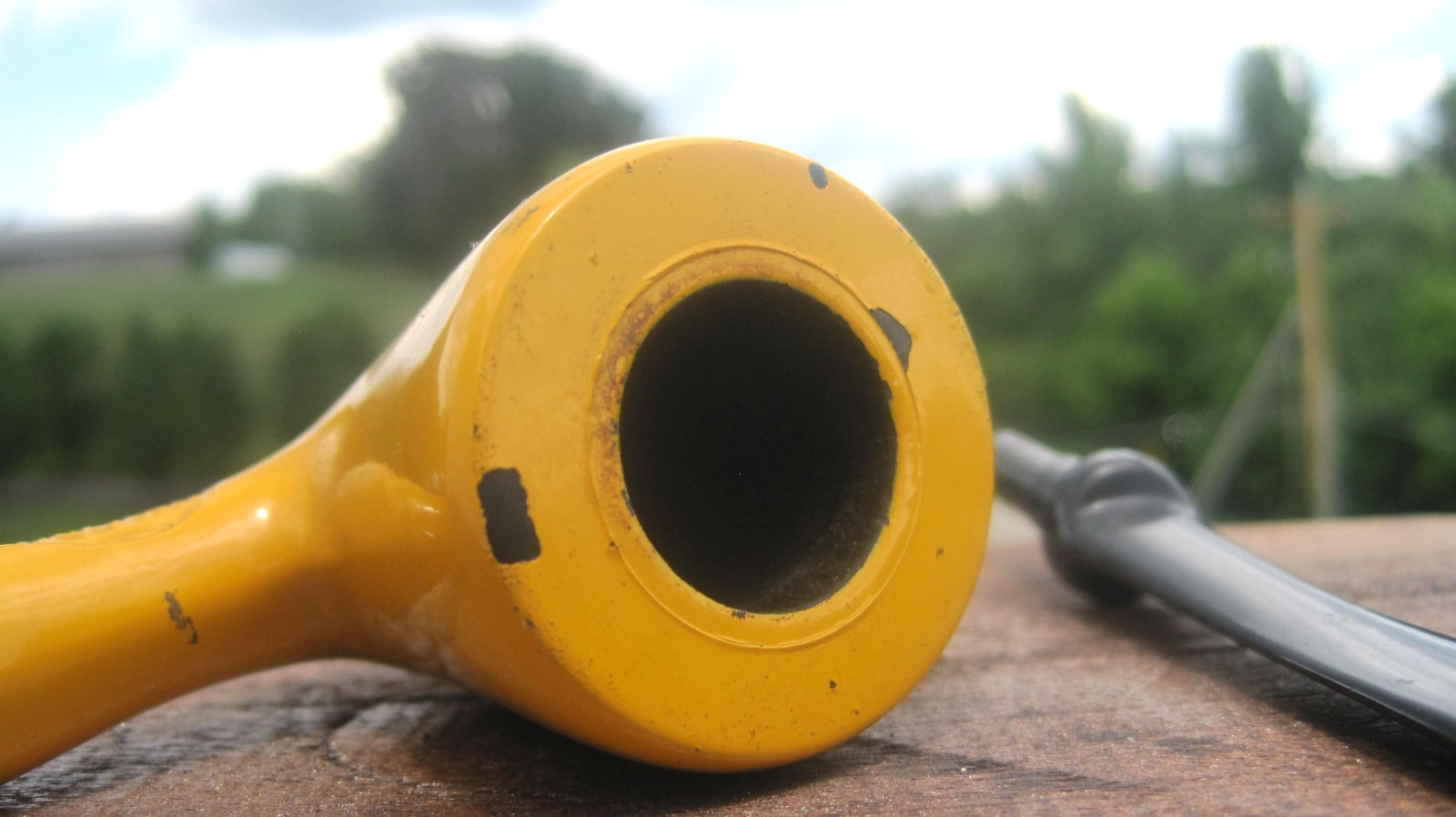THE SMOKE Yellow Bent Dublin !970’s Smoking Estate Pipe 5.3/4″ L