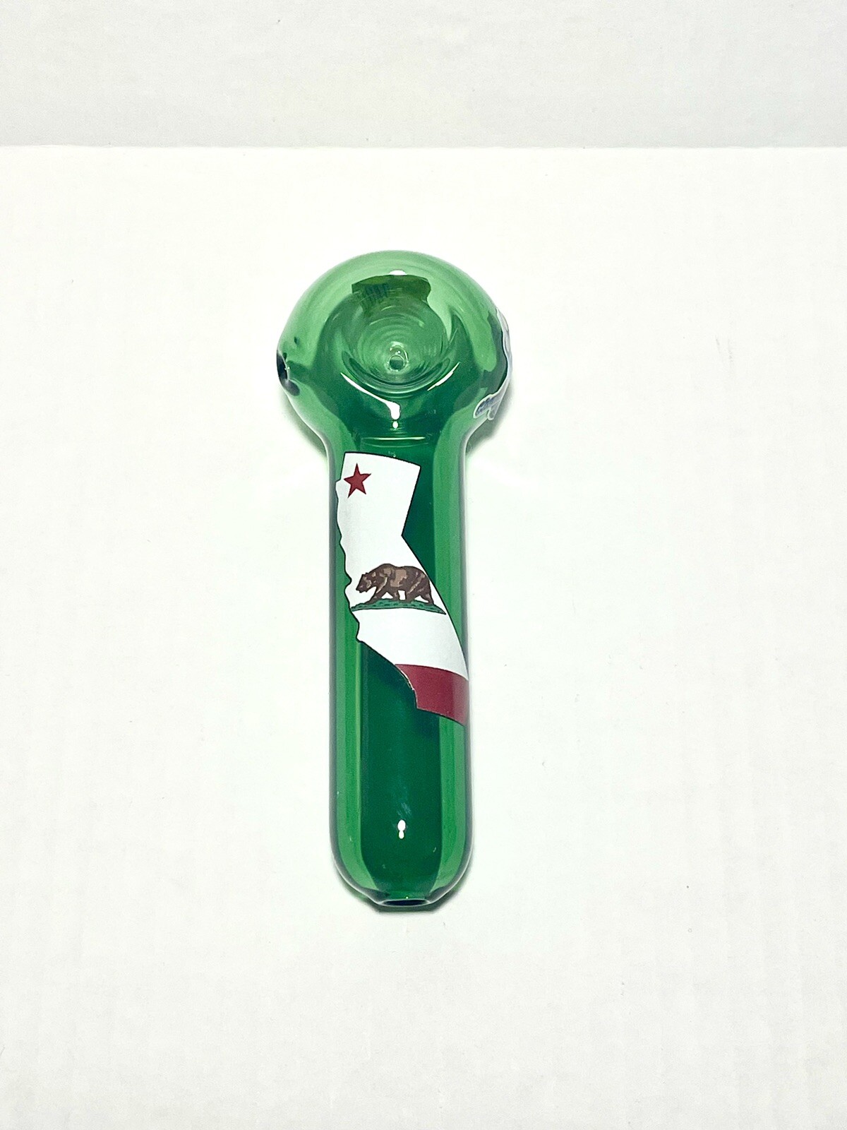 Chameleon Glass California Republic Tobacco Hand Pipe Spoon