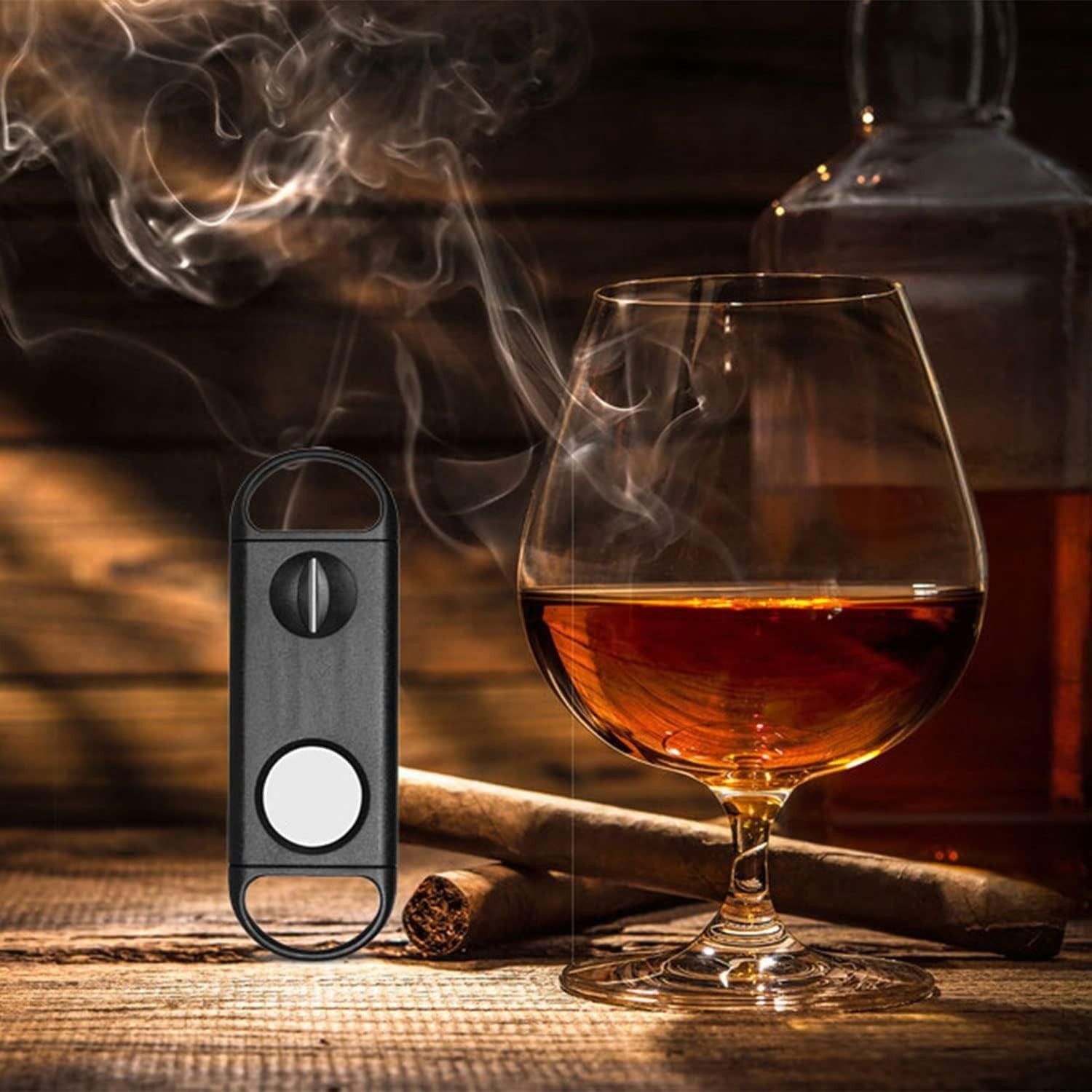 Ultimate Cigar Cutter Set: Guillotine & V-Cut Options with Keychain Inclusion