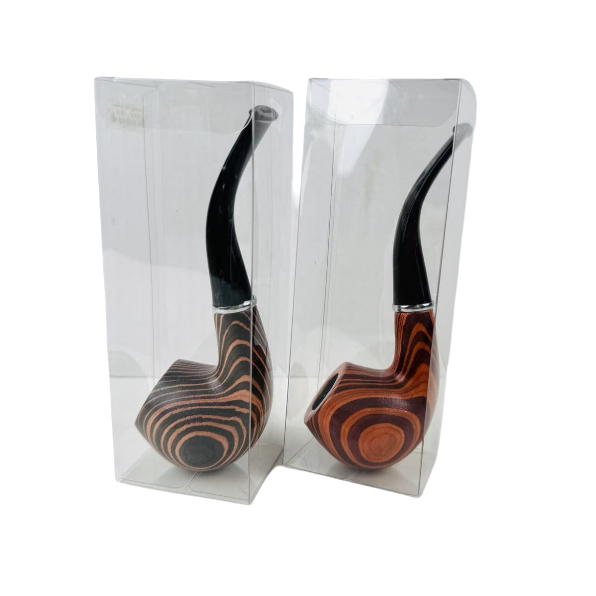 2 Vintage Durable Wooden Smoking Pipe Tobacco Cigarettes Cigar Pipe stripe Gift