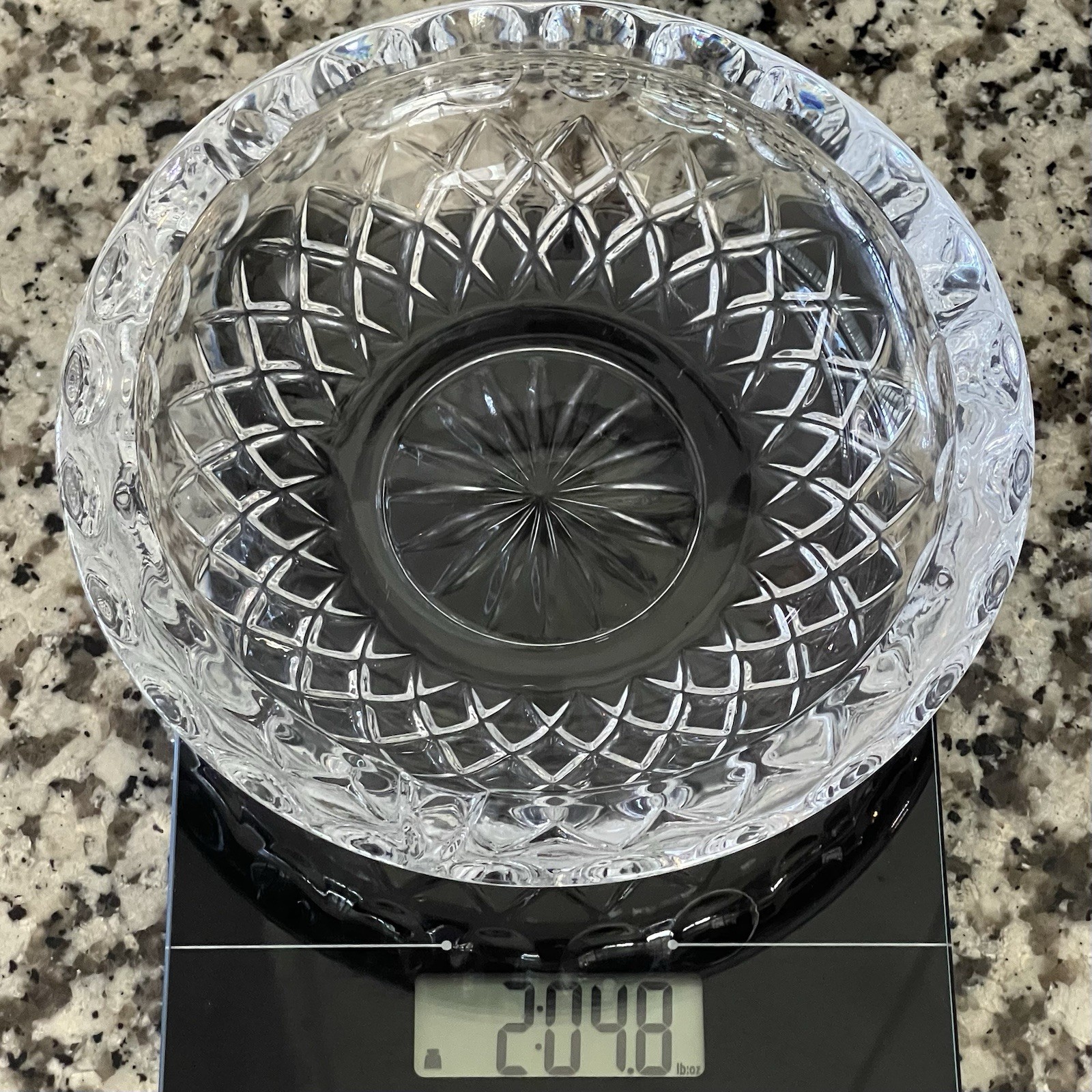 Vintage Princess House Highlights Lead Crystal 7″ Heavy Bowl Candy Dish Ashtray