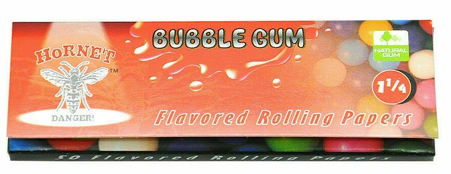 Bubble Gum Juicy Flavored 1 1/4 Rolling Papers by Hornet 50Lvs USA Shipped