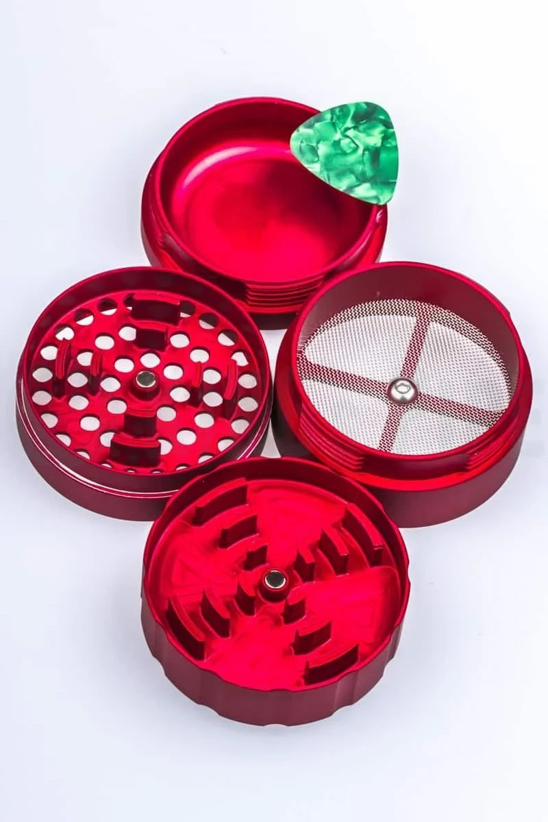 NEW Sealed CaliCrusher Homegrown 4-Piece Grinder – RED – 2.35″ Standard Hard Top