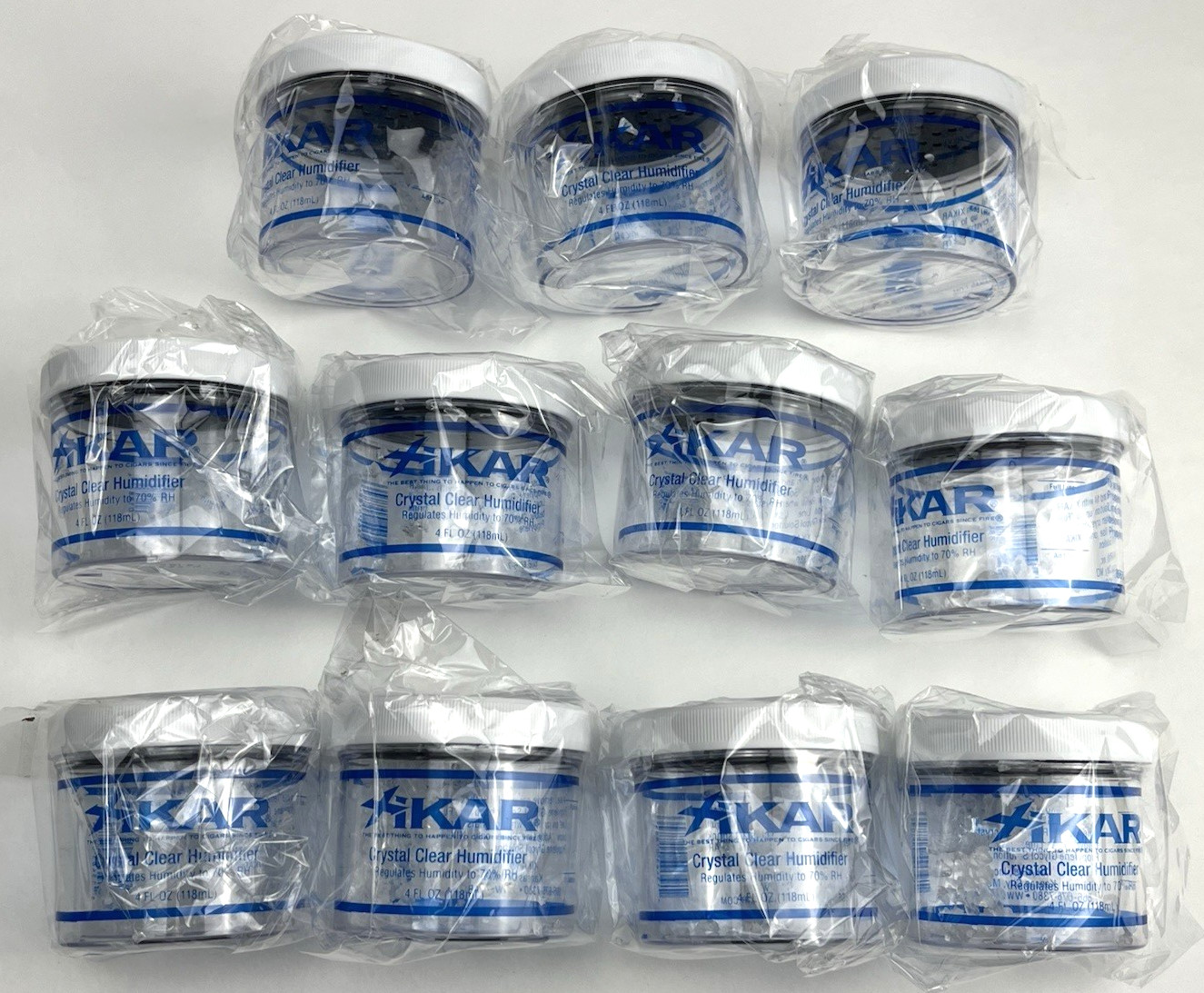 New 11-pk Xikar Crystal Clear Humidifier Jar 4oz 70% RH 808Xi Cigar Humidor