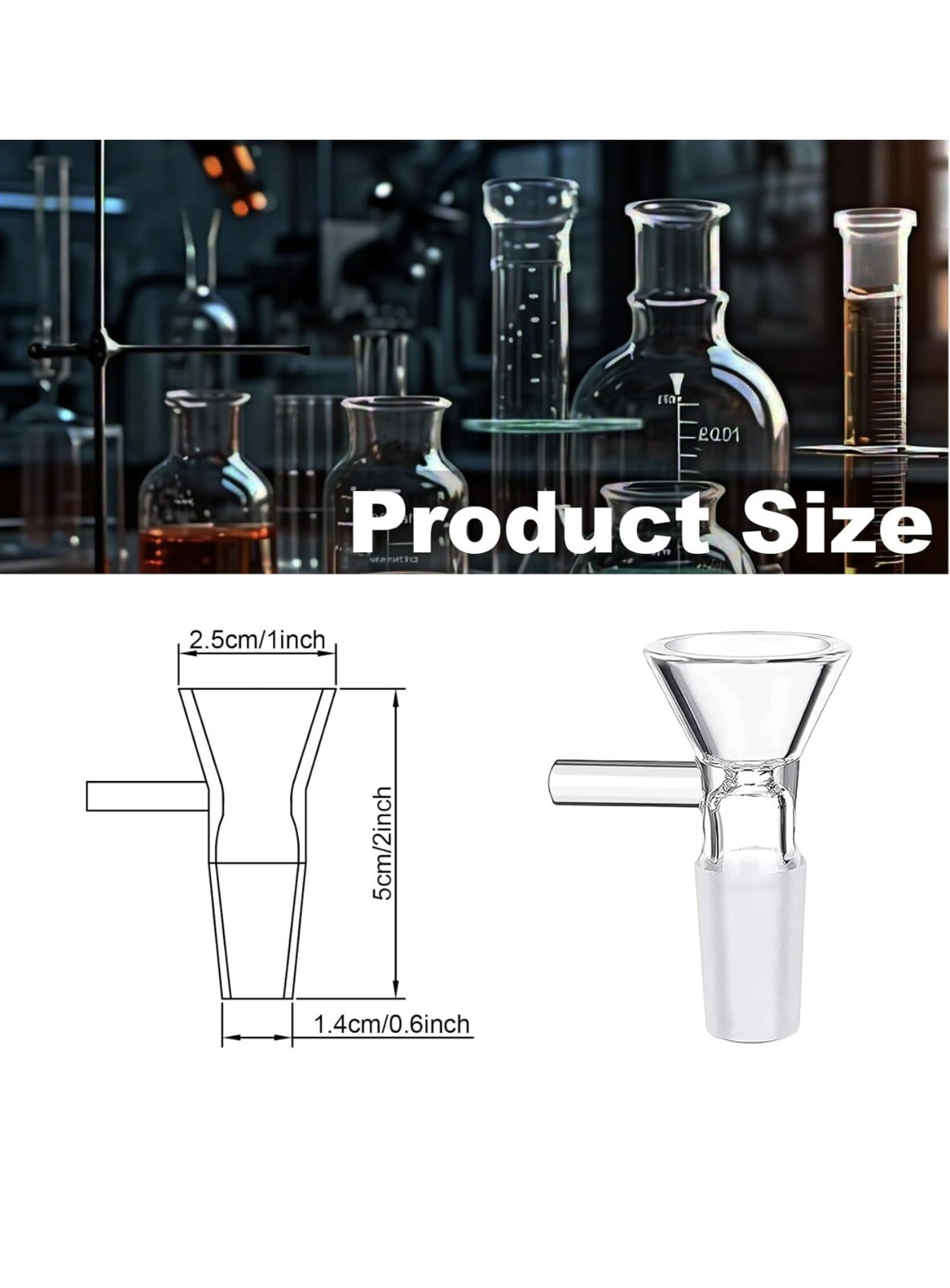 4pcs 14mm male Glass Bong Bowl Handmade Smoking Slide Bowl Replacement for Bong