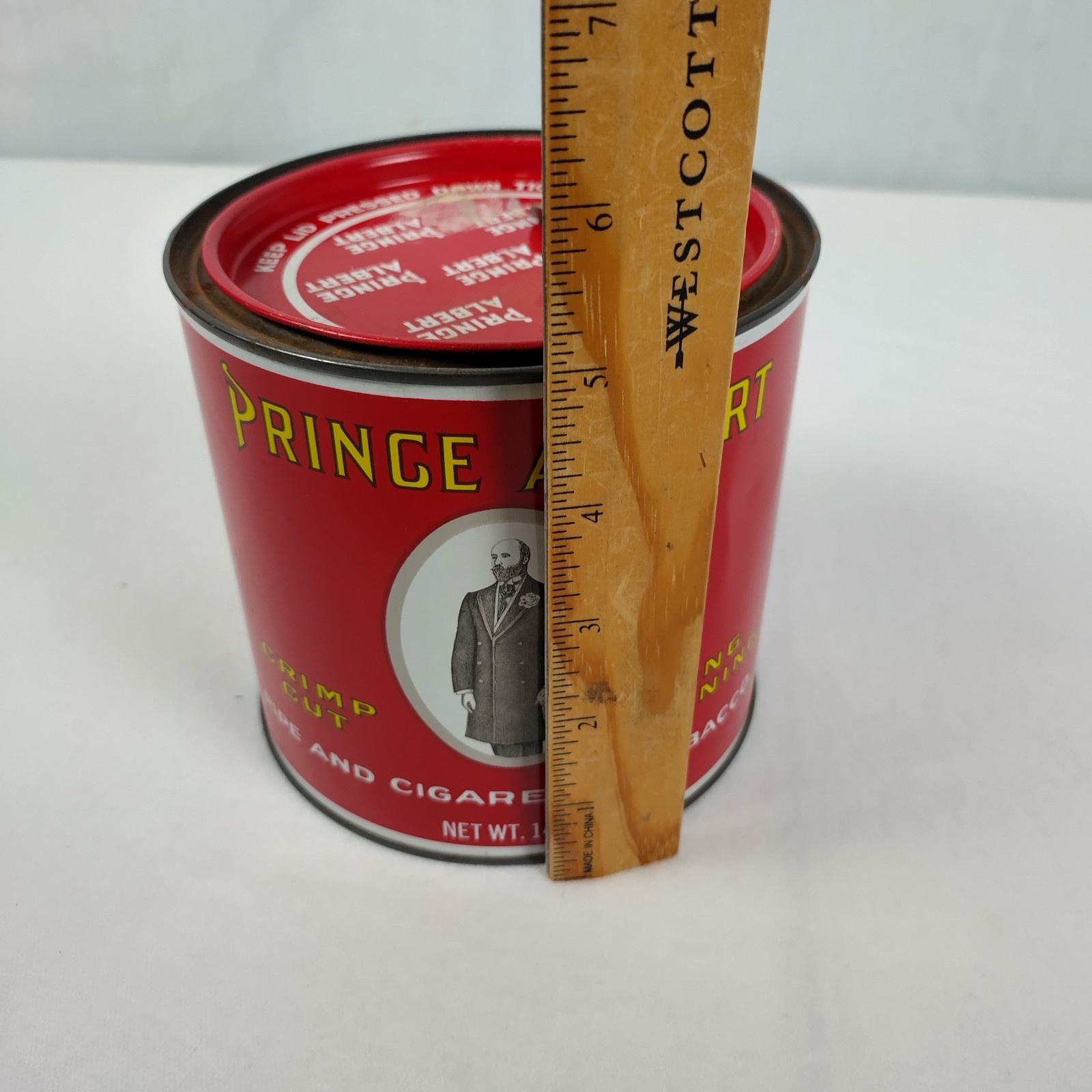 Vintage Prince Albert Crimp Cut Long Burning 14 oz Tobacco Tin Empty