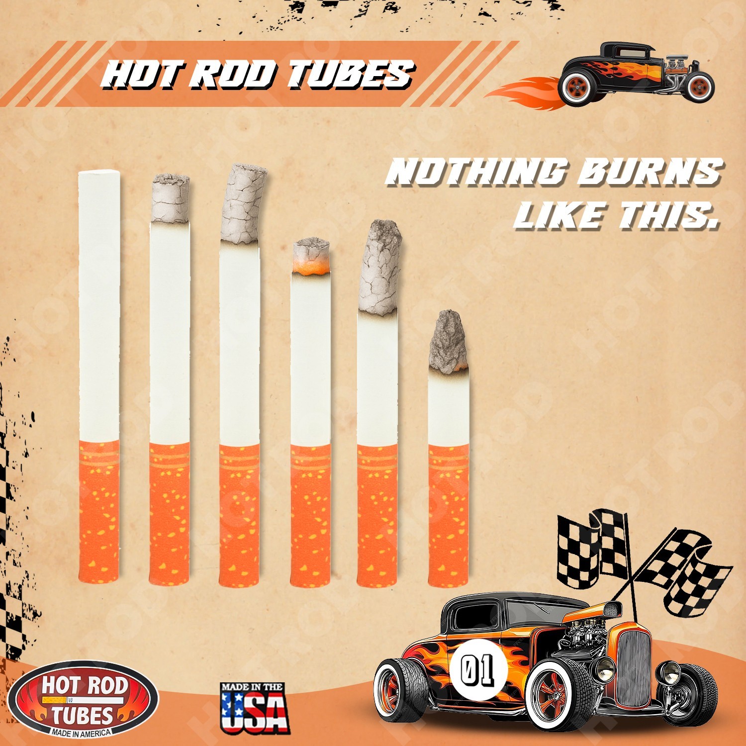 Hotrod Tubes Regular 100mm Size Cigarette Filter Tubes 200/Pack: 1000 Tubes