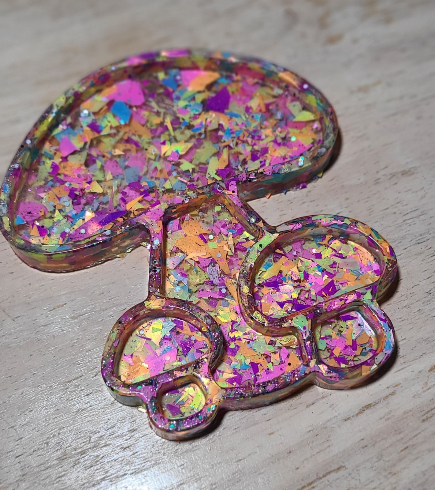 Resin Confetti Mushrooms Ashtray