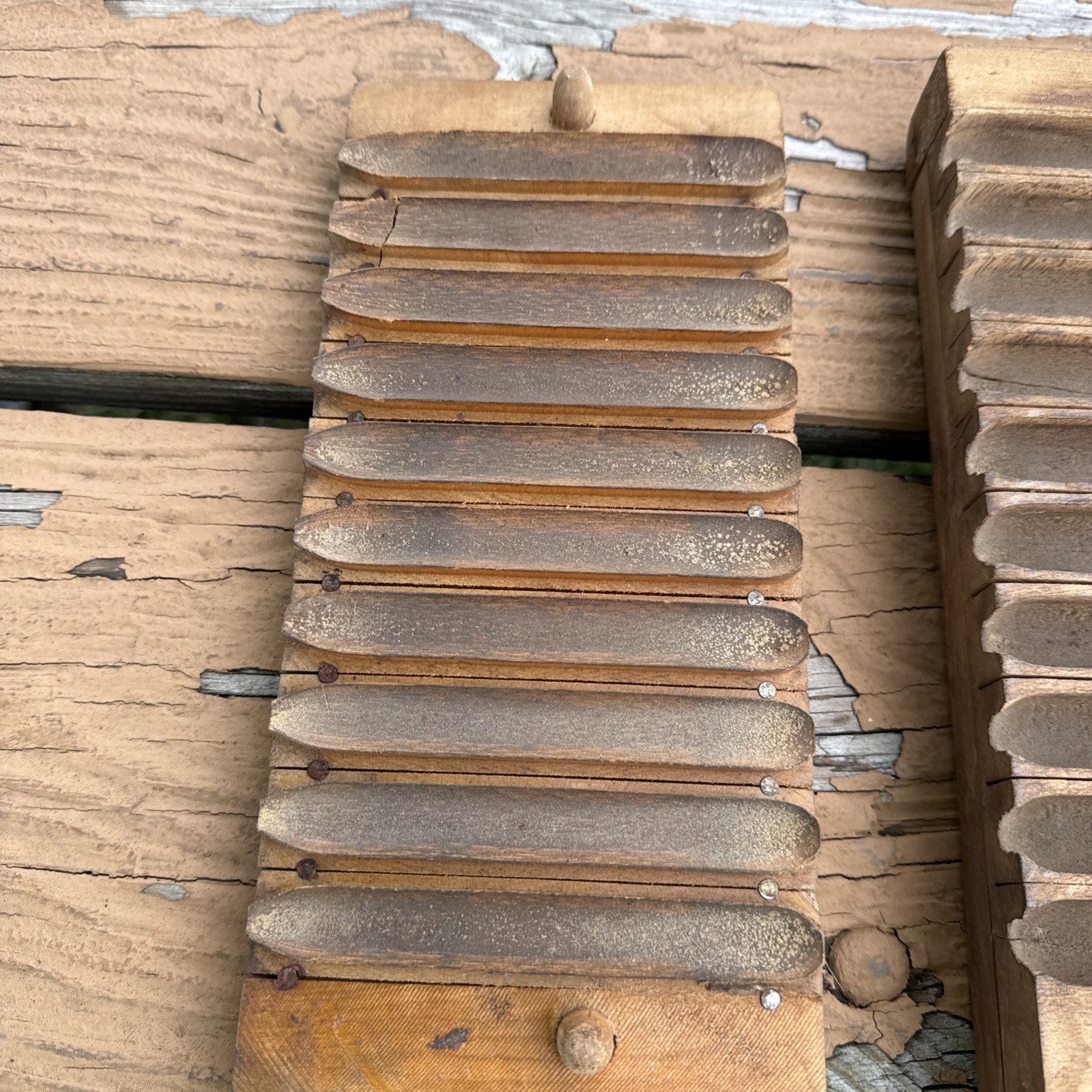 Vintage Wooden Tobacco 10 Cigar Mold Press Tool