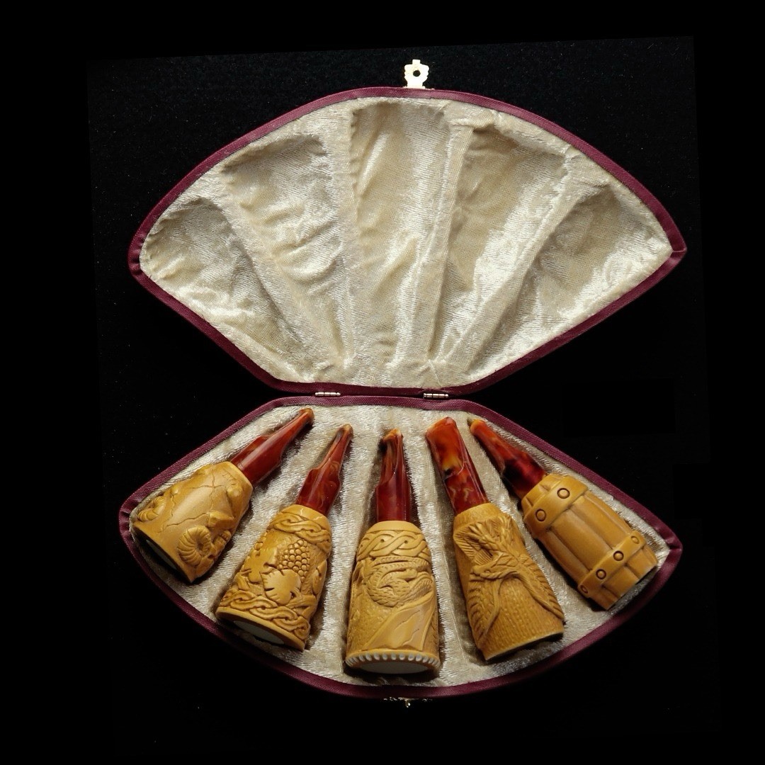 Fancy CIGAR HOLDER Set Of 5 HANDMADE CASE#1741 40 To 60 Gages 16-18-20-22-24 MM