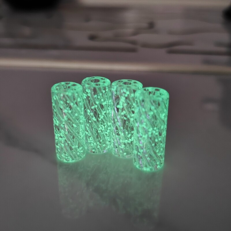 5Pcs/box D12H30Mm 7 Holes Glow In Dark Effec Glass Filter Tips