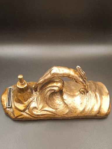 Stunning Antique French Erotic Sea Nymph Art Nouveau Striker Wand Lighter – RARE