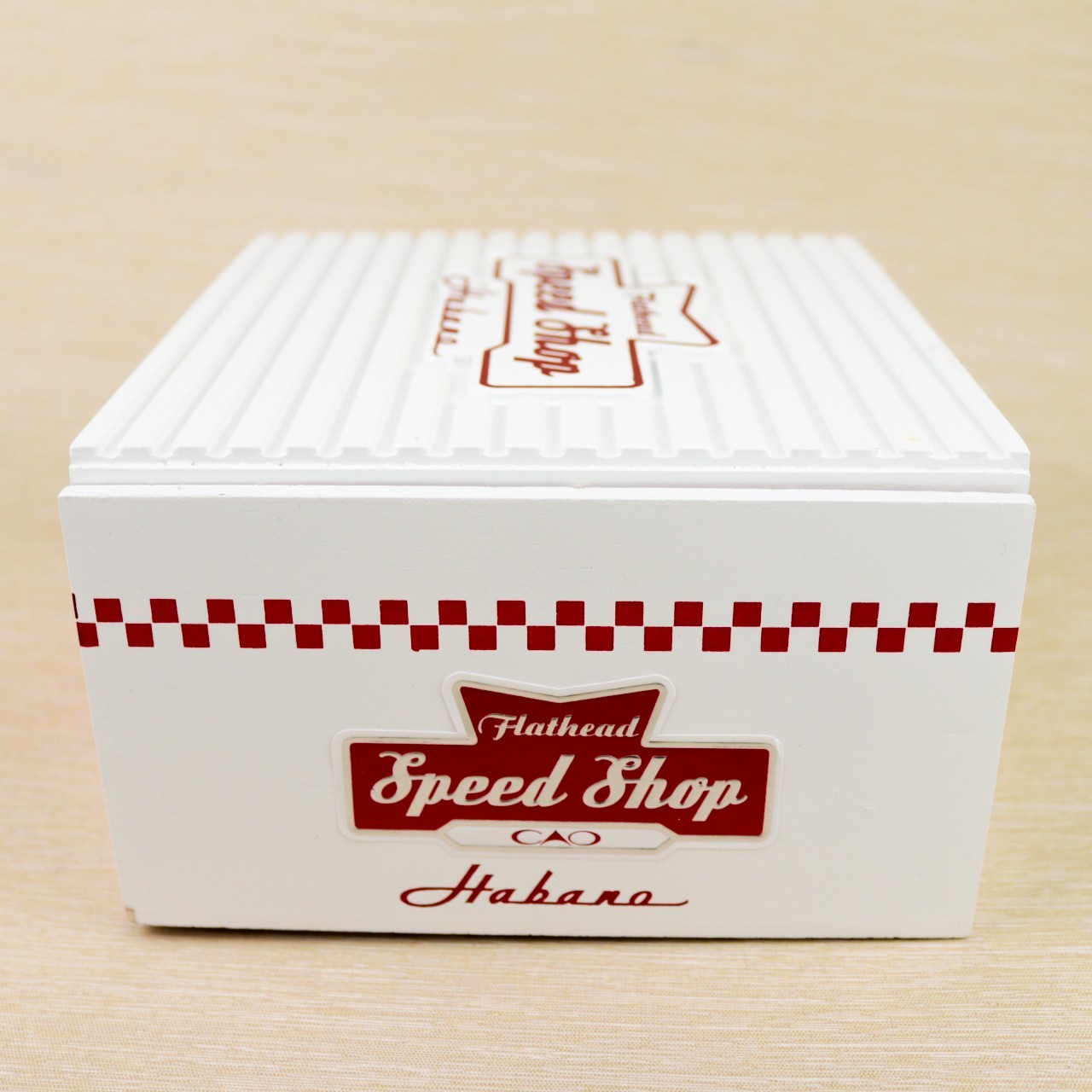 CAO Flathead Speed Shop Habano V660 Carb Empty Wood Cigar Box 7.5″ x 6.75″ x 4″