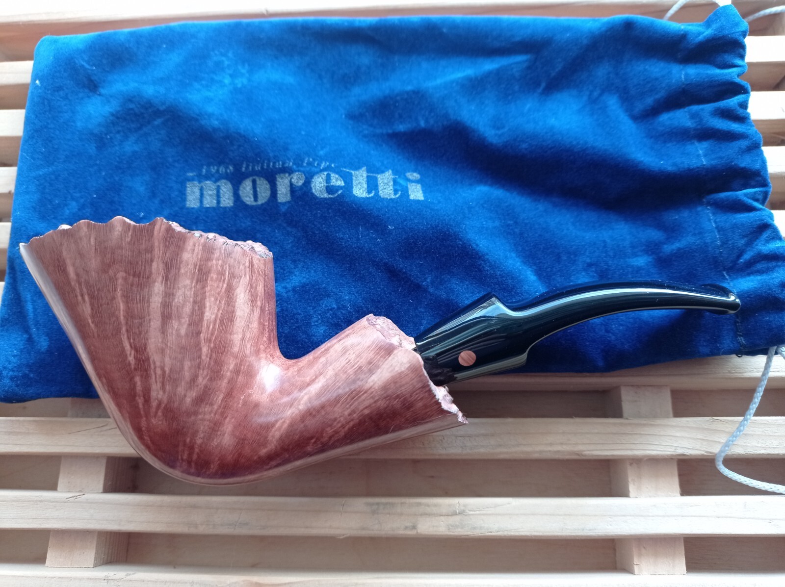 pipe Moretti freehand Big handmade Italy High Grade briar stem acrilic 7 oz 3,1