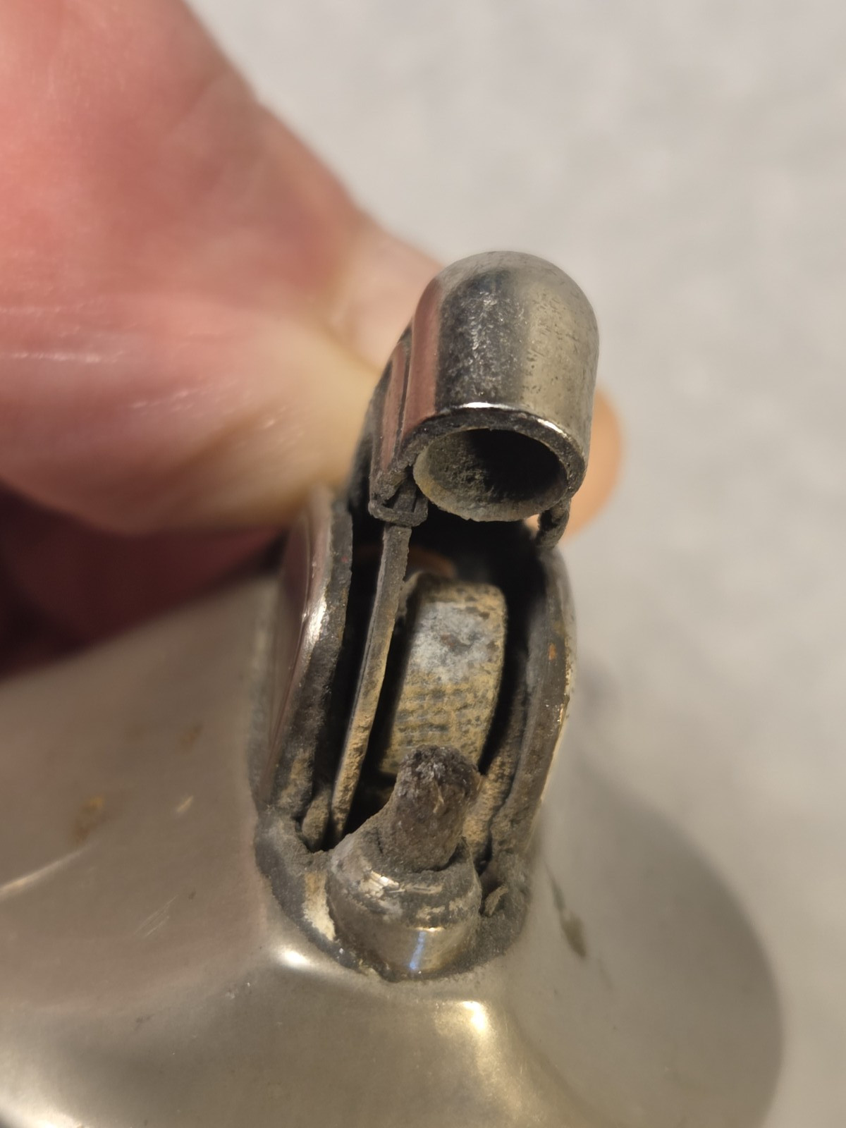 Vintage Evans USA Table Lighters Insert Silver Tone Art Deco Seashell 1 1/2″