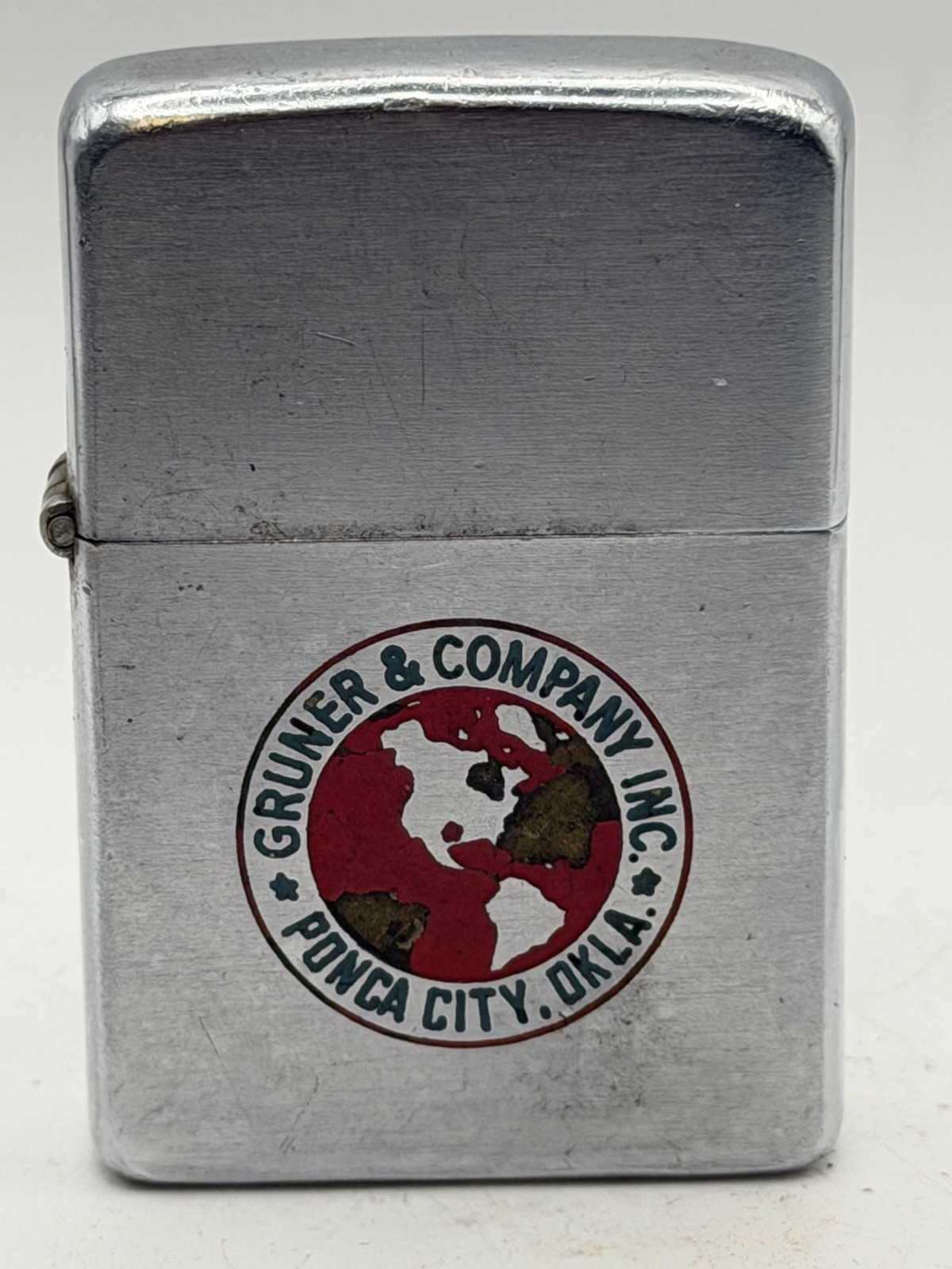 Vintage 1958 Grinder & Company OK Chrome Zippo Lighter W/ Casual Men’s Watch