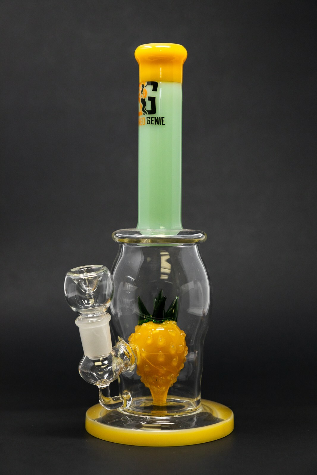 Hookah Water Pipe Heavy Premium Glass 10″ Pineapple Green Neck Tobacco Bong