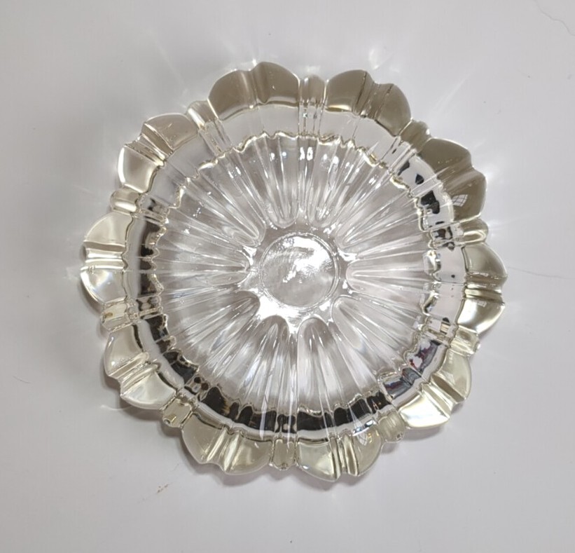 Vintage Ashtray/Trinket Dish Hazel Atlas Clear Crystal Glass Daisy 3” Small