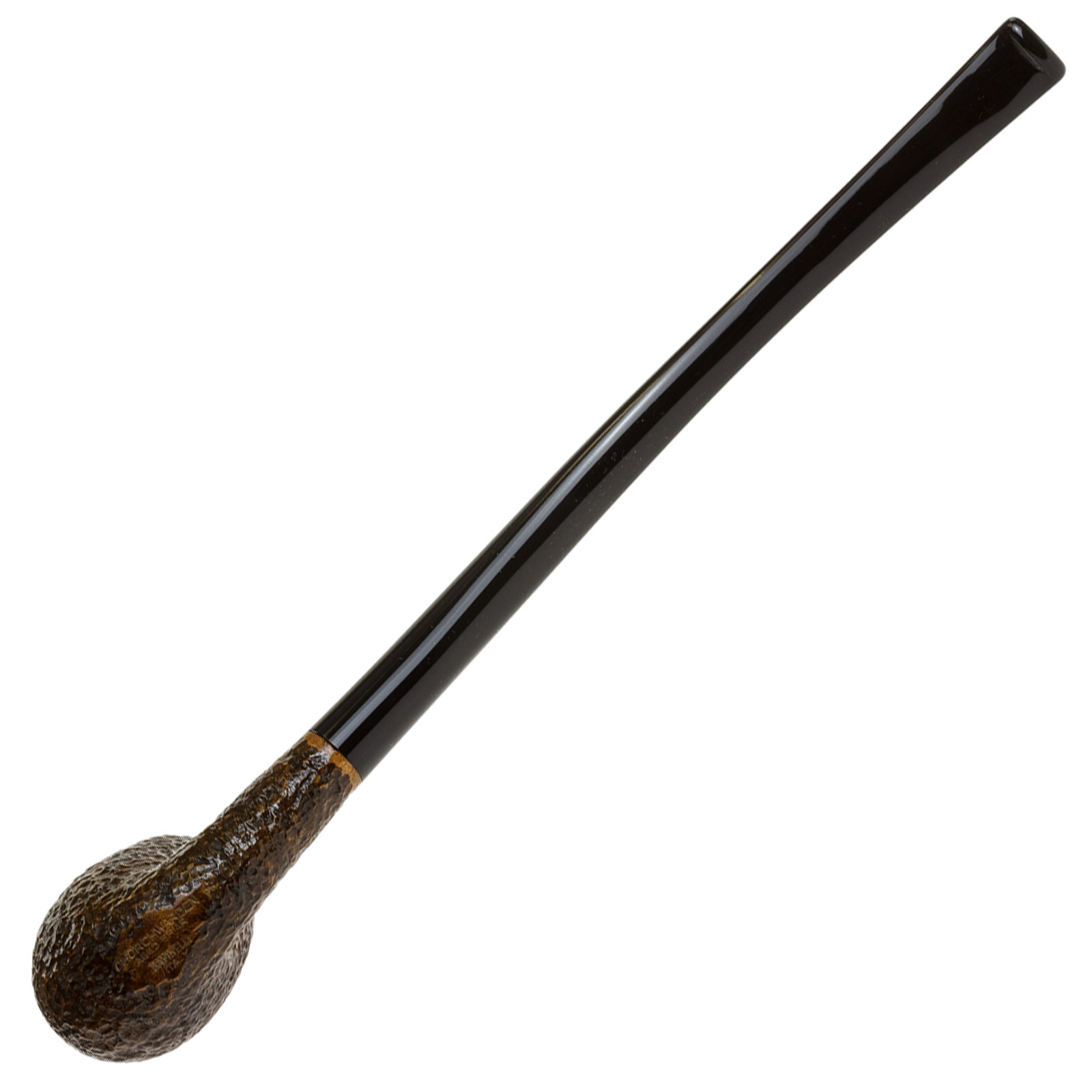Savinelli Churchwarden Brown Rusticated 601 Extra Long Briar Tobacco Pipe, 3mm