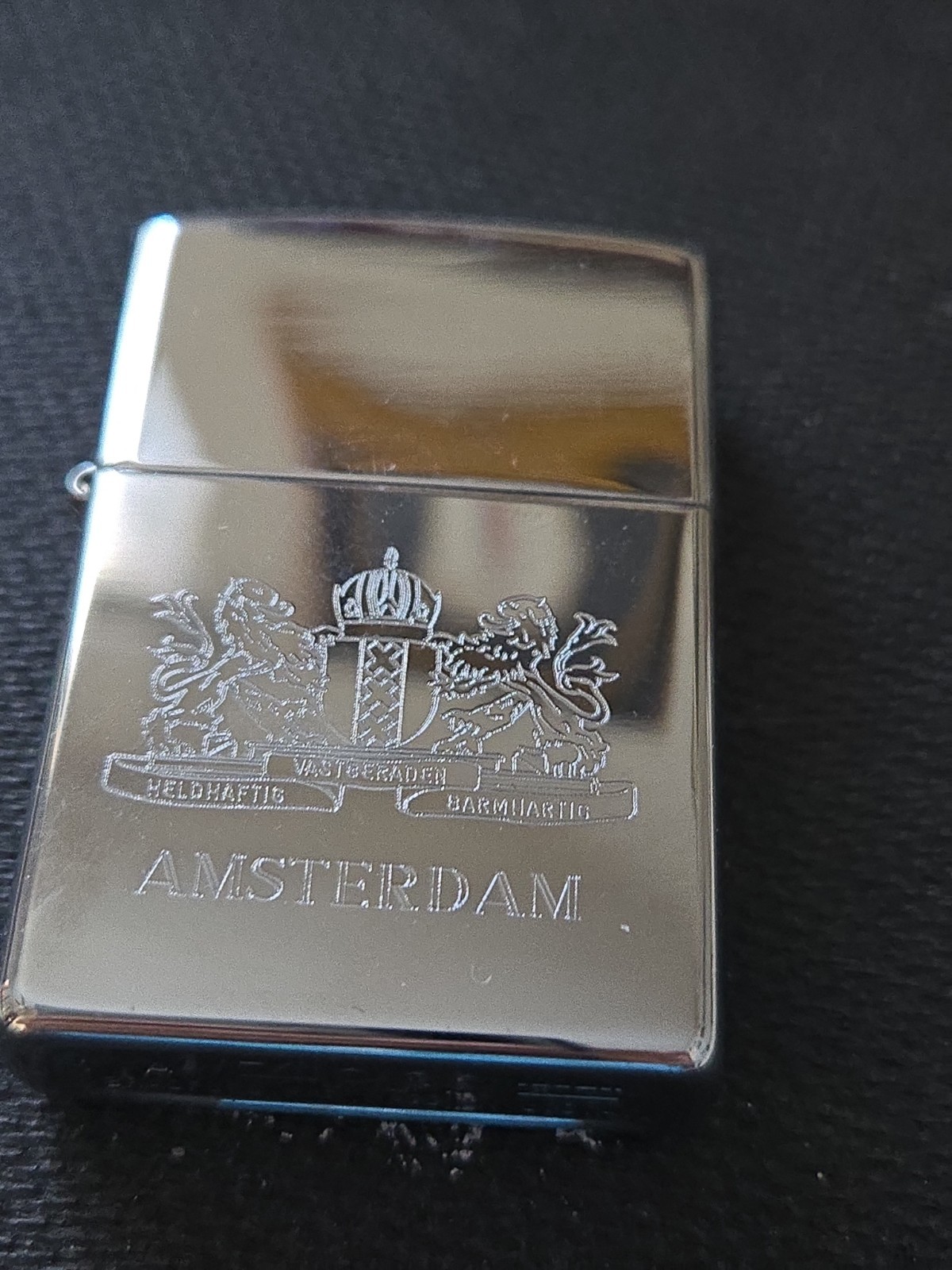 Zippo 2000 Amsterdam Engraved Coat Of Arms Chrome