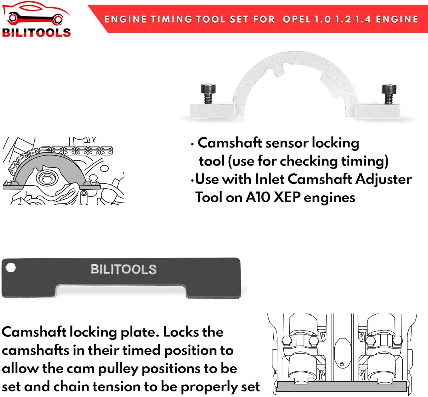 1.0 1.2 1.4 L Turbo Engine Timing Tool Kit Compatible with GM Chevrolet Chevy Cr